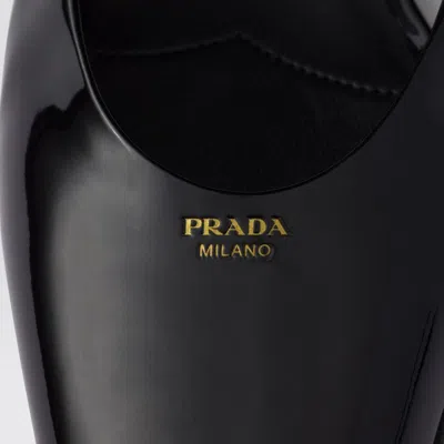 Prada Black Patent Leather Slingback Ballerina