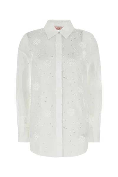 Valentino White Cotton Shirt In White