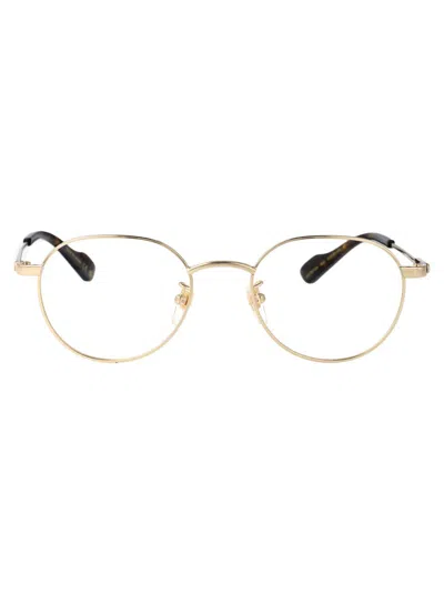 Gucci Demo Rectangular Men's Eyeglasses Gg0006oan 001 55 In Gold-gold-transparent