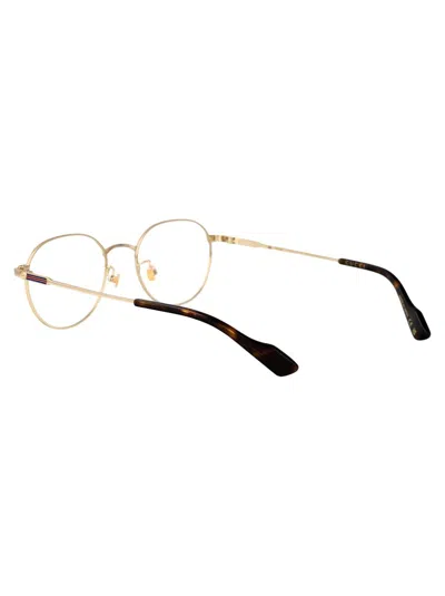 Gucci Demo Rectangular Men's Eyeglasses Gg0006oan 001 55 In Gold-gold-transparent