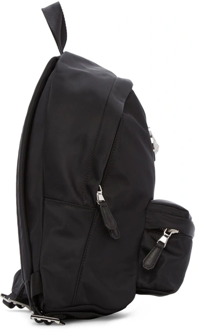 Shop Versus Black Nylon Lion Medallion Backpack