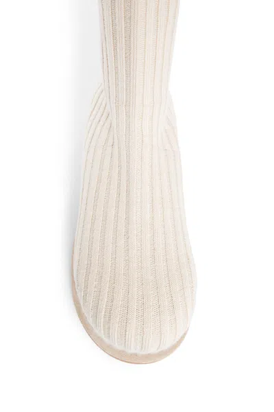 Shop Amina Muaddi Woman Beige Boots