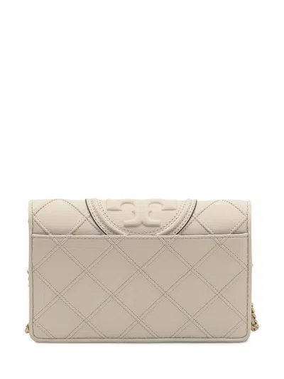 Tory Burch Fleming Soft Wallet In Beige