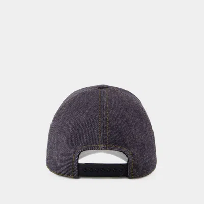 Courrèges Courregès Signature Denim Cap In Grey