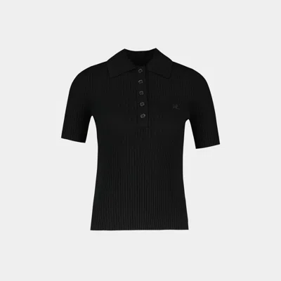 Shop Courrèges Signature Polo In Black