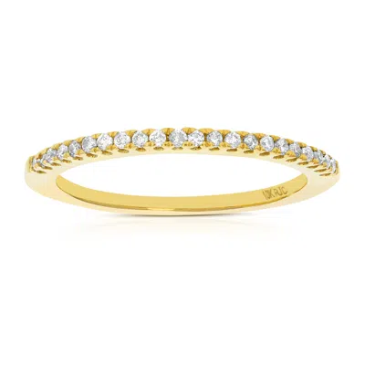 Vir Jewels 1/6 Cttw Pave Diamond Wedding Band 10k Gold Prong Set Round In Yellow