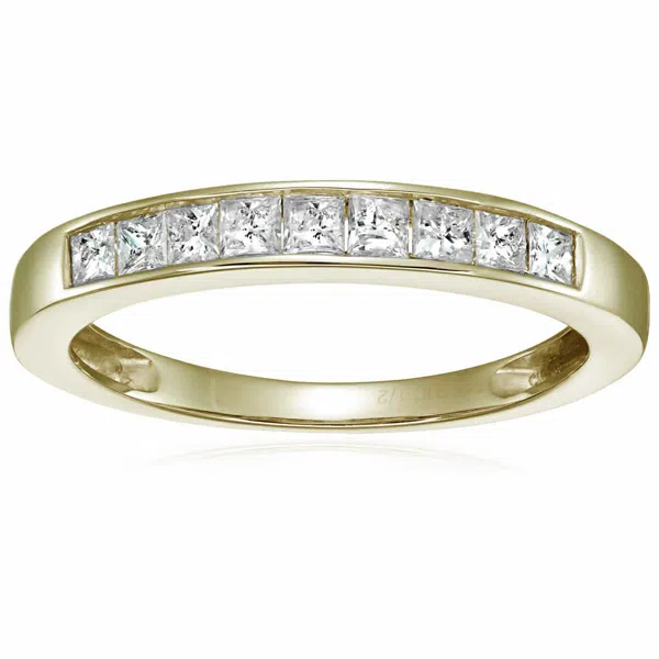 Vir Jewels 1/2 Cttw Princess Diamond Wedding Band - 14K Yellow Gold 7-Stone Channel Set Ring For Women, Size 6 - View #6