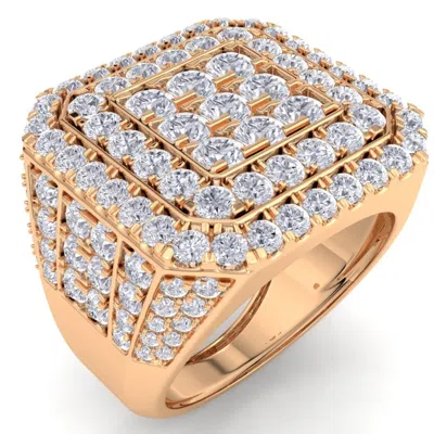 Pompeii3 5ct Tw Men's Round Diamond Pave Ring Gold Lab Grown In Multi