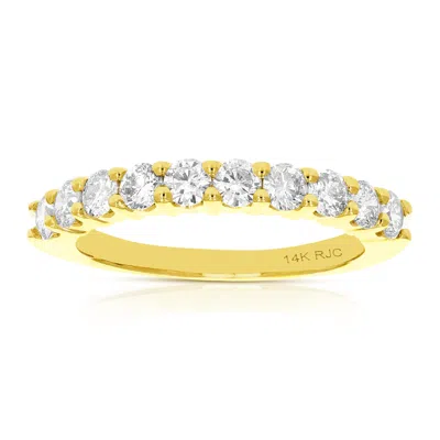 Vir Jewels 1 Cttw Diamond Wedding Band 14k Gold Prong Set 10 Stones Round In Yellow