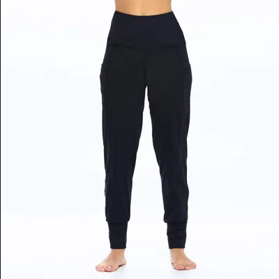 Undersummers By Carrierae High Waist Yogger (yoga Pant + Jogger) 28" In Black