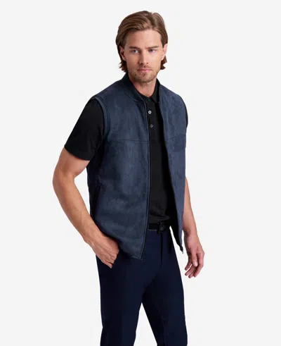 Kenneth Cole Reversible Vest In Navy,black