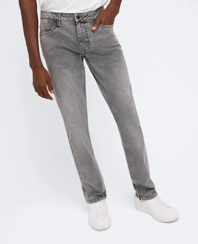 Kenneth Cole Slim-fit Recycled Stretch Denim Jeans In Lehr - Acid Wash Grey