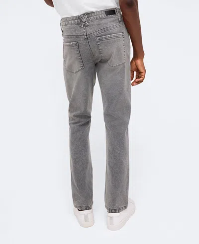 Kenneth Cole Slim-fit Recycled Stretch Denim Jeans In Lehr - Acid Wash Grey