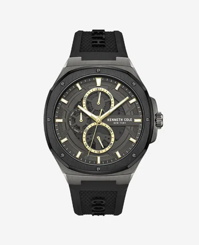 Kenneth Cole Dress Sport Black Silicone Strap Watch