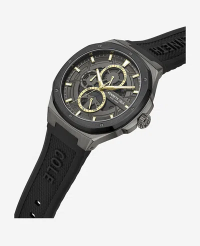 Kenneth Cole Dress Sport Black Silicone Strap Watch