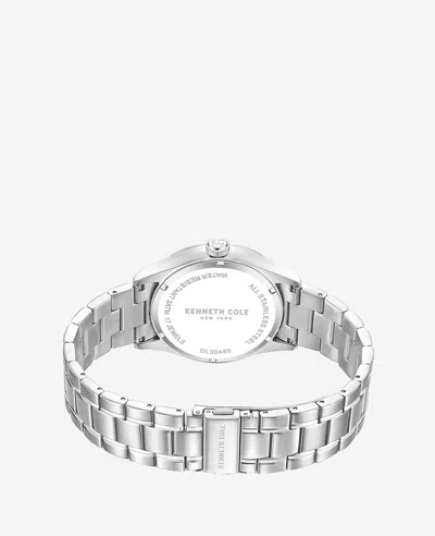 Kenneth Cole Mechanical Stainless Steel Watch In Silver