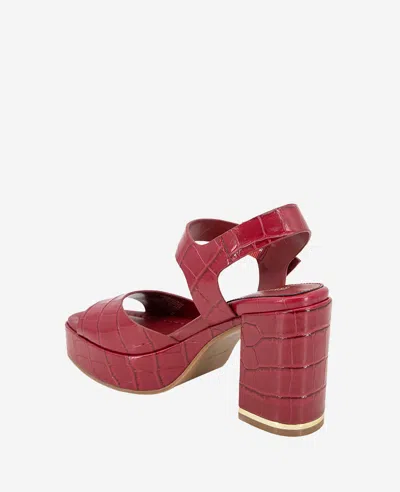 Kenneth Cole Darla Ankle Strap Platform Sandal In Rio Red Croco