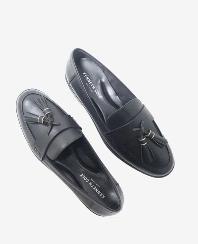 Kenneth Cole Lyra Tassel Loafer In Black Leather