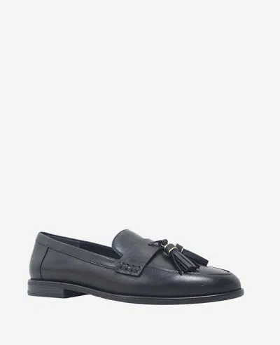 Kenneth Cole Lyra Tassel Loafer In Black Leather