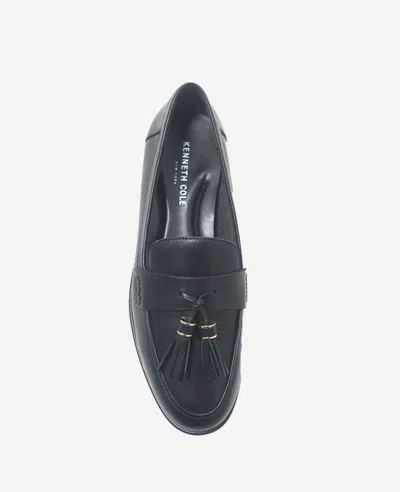 Kenneth Cole Lyra Tassel Loafer In Black Leather