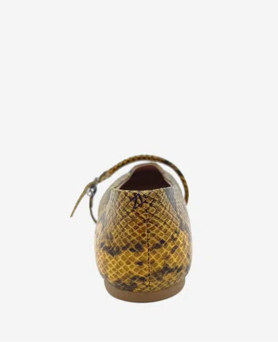 Kenneth Cole Magnolia Snakeskin Leather Ballet Flat In Brown Snake