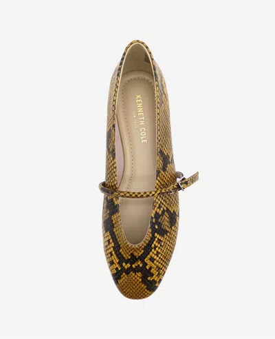 Kenneth Cole Magnolia Snakeskin Leather Ballet Flat In Brown Snake