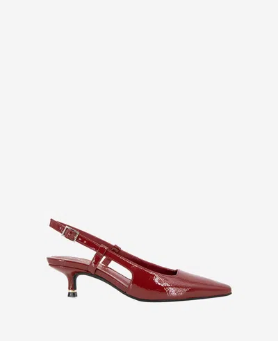 Kenneth Cole Martha Slingback Kitten Heel Pump In Rio Red Patent