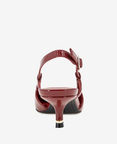 Kenneth Cole Martha Slingback Kitten Heel Pump In Rio Red Patent