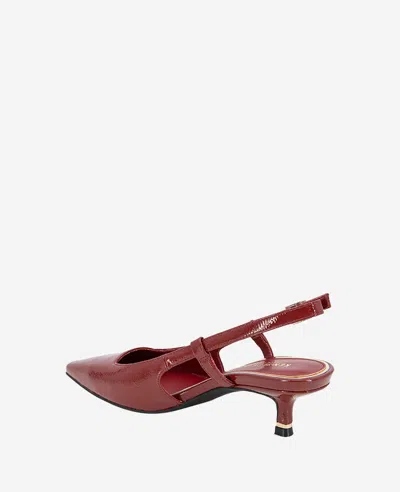 Kenneth Cole Martha Slingback Kitten Heel Pump In Rio Red Patent