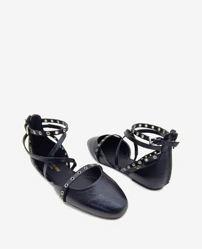 Kenneth Cole Mason Strappy Stud Flat In Black