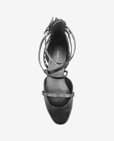 Kenneth Cole Mason Strappy Stud Flat In Black