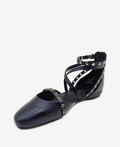 Kenneth Cole Mason Strappy Stud Flat In Black