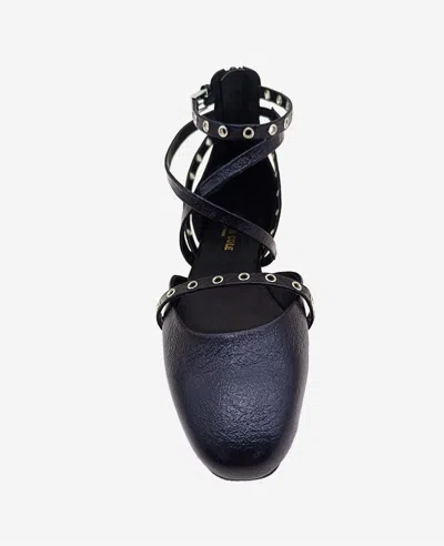 Kenneth Cole Mason Strappy Stud Flat In Black