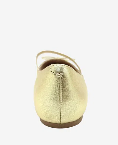 Kenneth Cole Myra Mary Jane Flat In Soft Gold Leather