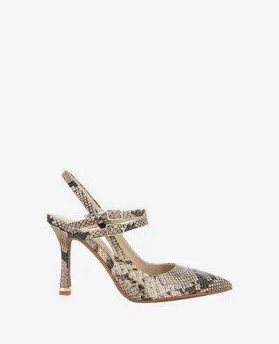 Kenneth Cole Raquel Pointed Toe Slingback Pump In Taupe Snake