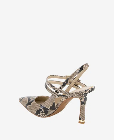 Kenneth Cole Raquel Pointed Toe Slingback Pump In Taupe Snake