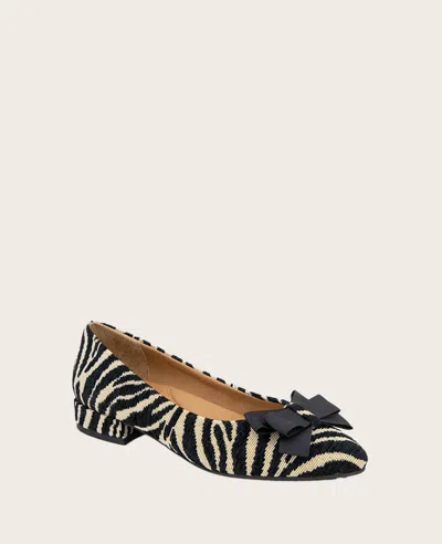 Gentle Souls Abigail Flat In Natural Zebra