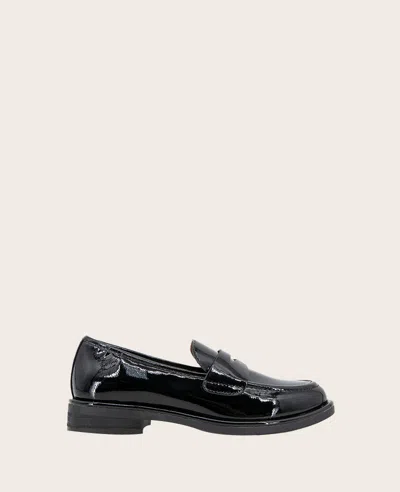 Gentle Souls Women's Cybil Loafer Flats In Black Patent Leather