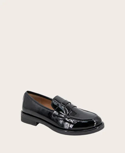 Gentle Souls Women's Cybil Loafer Flats In Black Patent Leather