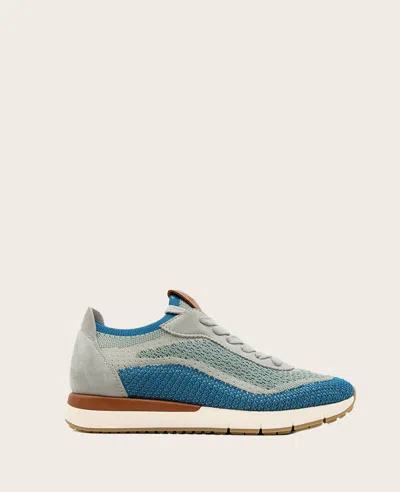Gentle Souls Juno Leather Sneaker In Blue Multi Knit