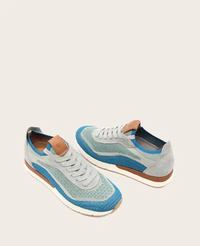 Gentle Souls Juno Leather Sneaker In Blue Multi Knit