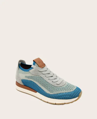 Gentle Souls Juno Leather Sneaker In Blue Multi Knit