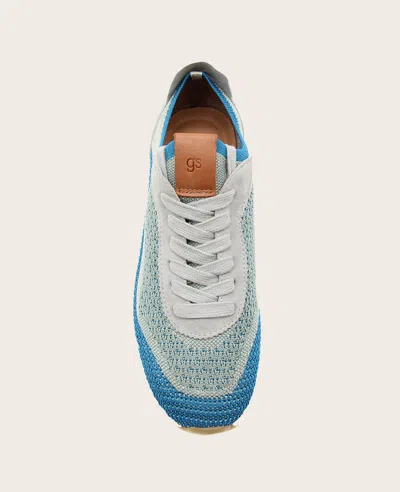Gentle Souls Juno Leather Sneaker In Blue Multi Knit