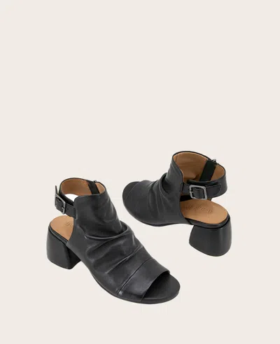 Gentle Souls - Marrion Slingback Block Heel Sandal In Black Leather