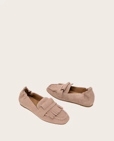 Gentle Souls - Scotty Tassel Suede Loafer In Fawn Suede