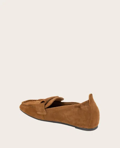 Gentle Souls Women's Scotty Kiltie Loafer Flats In Brown Suede