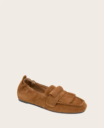 Gentle Souls Women's Scotty Kiltie Loafer Flats In Brown Suede