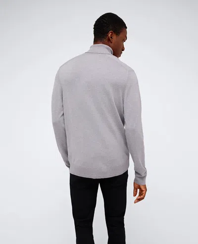 Kenneth Cole Foldover Turtleneck Sweater In Grey