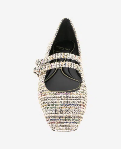 Kenneth Cole Jasmine Mary Jane Flat In Black,tan Fabric