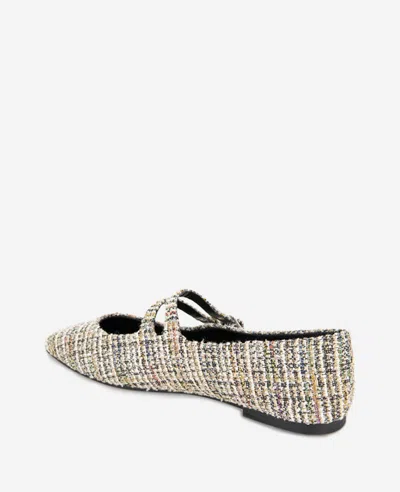 Kenneth Cole Jasmine Mary Jane Flat In Black,tan Fabric